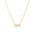 Stainless Steel Infinity Pendant Necklace Pave Zircon Charm view 5