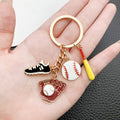 Four-Style Baseball Glove Shoe and Ball Enamel Keychain Collection view 2