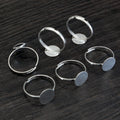 Small Round Pad Ring Blanks in Two Sizes for Jewelry Making view 3