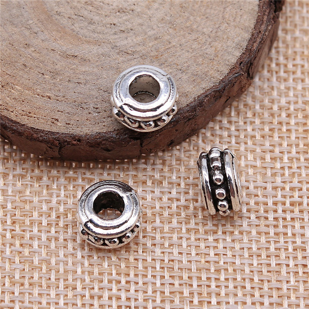 10x10x6mm 1.8g Zinc Alloy Large Hole Spacer Beads for Bracelet Necklace Jewelry Making Crafts