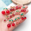 Red Cherry Metal Charms with 30 Listed Options for DIY Jewelry Making view 2