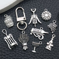Metallic Wine Glass Metal Charms with 26 Listed Options view 3