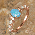 Oval Opal Moon And Star Ring In Four Color Variants view 7