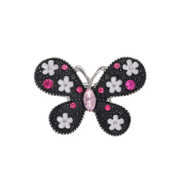 Butterfly Enamel Metal Brooch Pin 4.7 x 3.3 cm for Jackets and Lapels