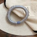 Satin Elastic Hair Ties Bead Connector Six Neutral Colors view 9