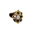 Three Gold Or Silver Pink Flower And Daisy Crystal Ring Designs view 5