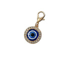 Blue Evil Eye Rhinestone Keychain Gold Lobster Clasp view 5