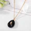 Gold Tone Faceted Stone Style Symbol Pendant Necklaces in Eleven Designs view 6