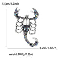 Crystal Scorpion Brooch In Four Colorways With Polished Metal Detail view 8