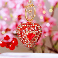 Layered Gem Crystal Heart Keychains with Straps and Plain Options view 11