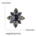 Baroque Crystal Star Brooch in Purple Green and Blue view 8
