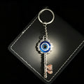 Blue Evil Eye Key Pendant Necklace and Keychain Options view 3
