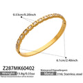 Crystal Hinged Bangle Collection in Five Gold and Silver Tone Designs view 7