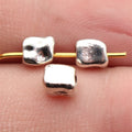 5.2x4.7x3.6mm 0.3g Antique Silver Zinc Alloy Hammered Irregular Spacer Beads for DIY Bracelet Making