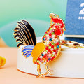 Mixed Jeweled Rooster Hen and Chick Keychains in Nine Body Styles view 6