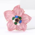 Layered Translucent Flower Brooch in Pink or White view 2