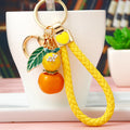 Persimmon Orange and Leaf Keychains in Plain Loop and Cord Options view 10