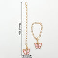 Enamel Butterfly Charm Chain with Gold Lobster Clasp for Bags view 7