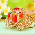 Jeweled Pumpkin Carriage Keychains in Multiple Body and Color Styles view 4