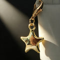 Puffy Star Shoe Charms with Gold or Silver Tone Lobster Clasps view 3