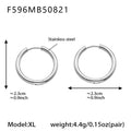 Plain Hoop Earrings in Five Sizes and Three Metal Finishes view 9