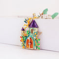 Colorful Fairy Castle Rhinestone Keychain With Lobster Clasp view 4
