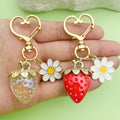 Flower Charm Keychains in 21 Pictured Variations for Bags and Keys view 1