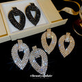 Crystal Open Teardrop Statement Stud Earrings Statement Jewelry view 4