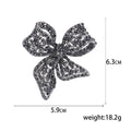 Rhinestone Filigree Bow Brooch Black or Gold Tone Pin view 5