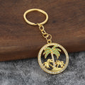 Creative Coconut Palm Zinc Alloy Keychain Pendant Gift Accessory