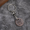 Shopping Cart Metal Tag Lobster Clasp Keychain In 7 Finishes view 6