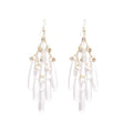 Clear Crystal Cluster Hook Earrings with Reflective Details view 5