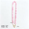 Marbled 12mm Round Bead Necklace With Six Colorways view 7