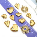 Gold-Tone Heart Metal Charms with 14 Listed Options view 4