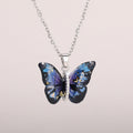 Acrylic Butterfly Pendant Necklace Gold or Silver Chain Styles view 12