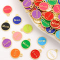 Enamel-Look Letter Alloy Charms in 19 Styles for Jewelry Crafts view 1