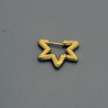 Hollow Star Hoop Earrings in Gold and Silver Tone Finishes view 4
