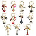 Flower Charm Keychains Featuring Magenta Lipstick Across 43 Pictured Variations view 5