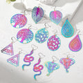 Silver Tone Rainbow Openwork Metal Hook Earrings in Seven Designs view 1