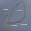 Smile Disc Paperclip Chain Love Tassel Necklace Gold Or Steel view 2