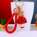 Jelly Crystal Mushroom Keychains with Fortune Cords and Loose Loops view 1