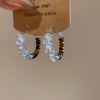 Silver Brown Hoops
