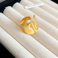 Wide Wavy Open Band Rings Gold Silver Irregular Shape view 7