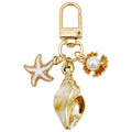 Gold Tone Starfish Conch Scallop and Pearl-Look Clasp Charms for Accessory Making view 5