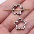 Open Flower Outline Beads in Seven Metal Color Finishes view 6