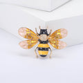 Pink Edged Enamel Wing Bee Brooch With Crystal Body in Three Colors view 2