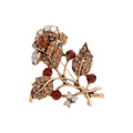 Rose Crystal Metal Brooch Pin for Jackets and Lapels view 5