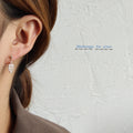 Gold Mini Crystal Pave Grape Cluster Stud Earrings view 2