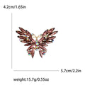 Marquise Crystal Butterfly Brooch Mauve or Teal Green Pin view 6