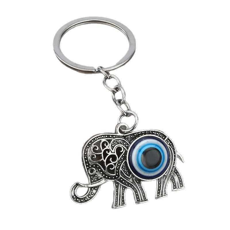 Vintage Rhinestone Animal and Hamsa Keychain Charms for Bags